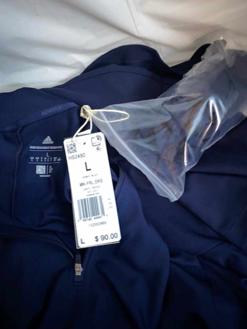 Adidas Golf Dress & Bike Shorts Set in Navy Blue--Size Large (NEW) - Picture 7 of 11